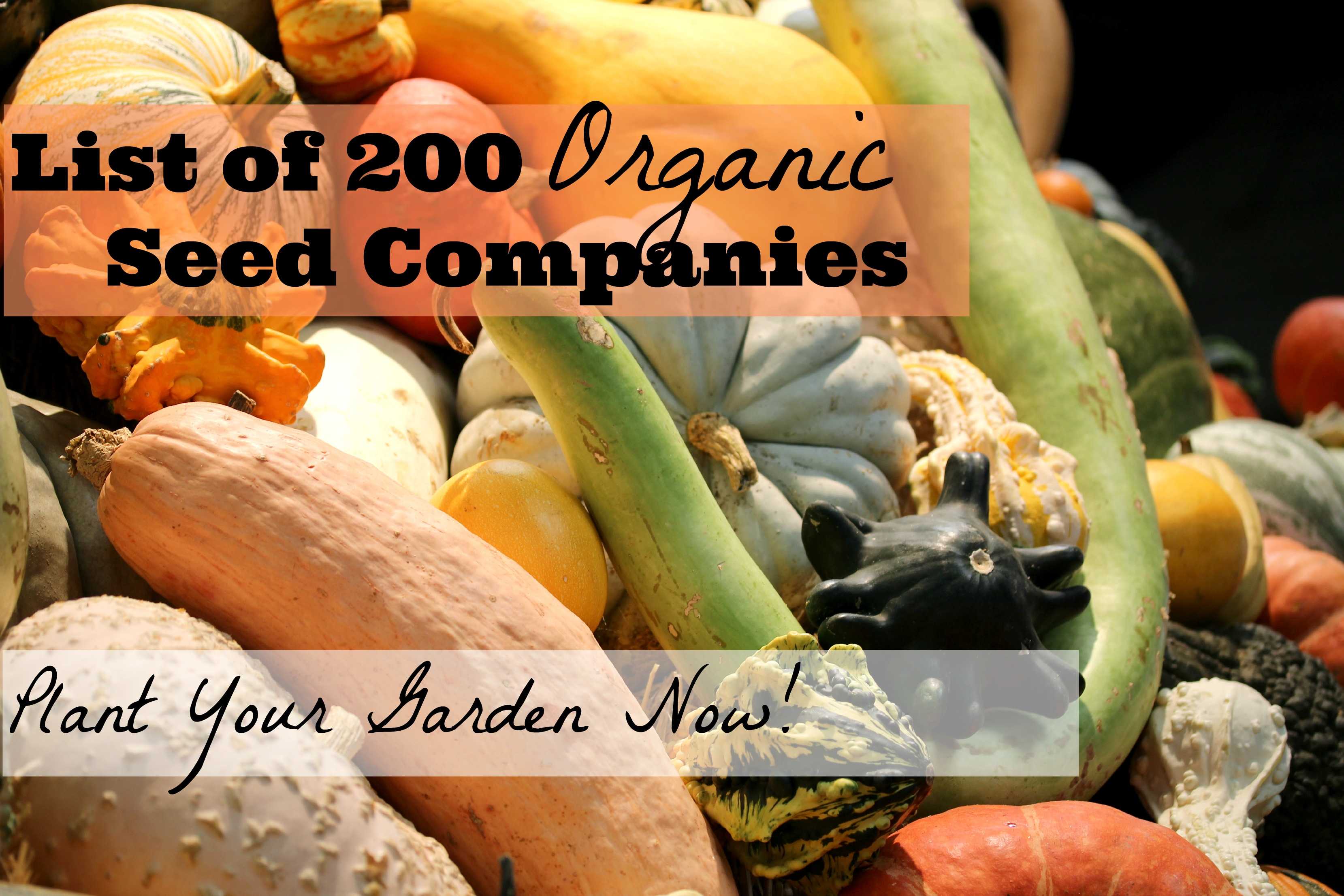 List Of 200 Organic Seed Companies