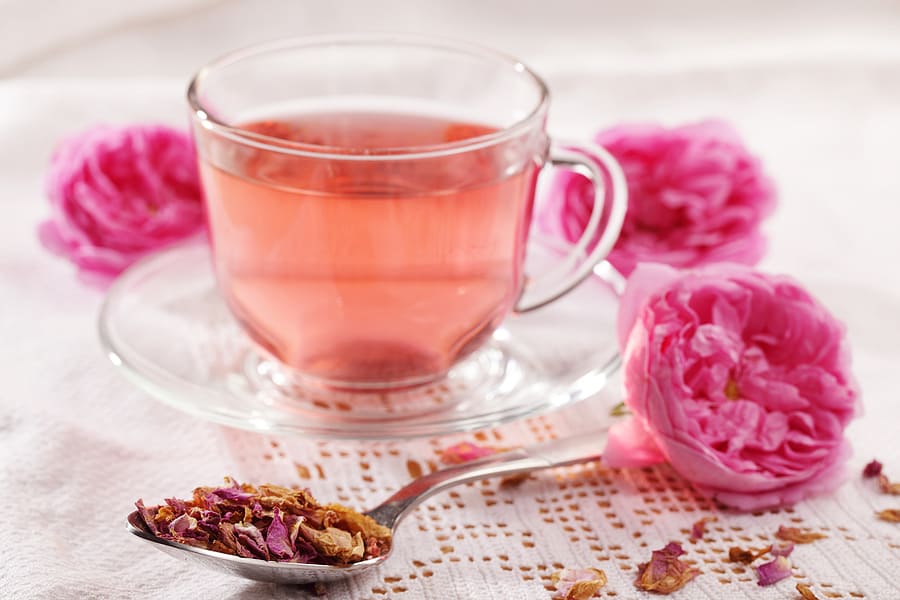 rose petal tea