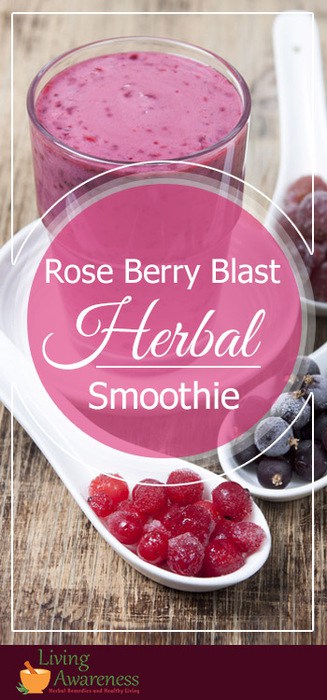 Rose Berry Blast Herbal Smoothie - Pinterest