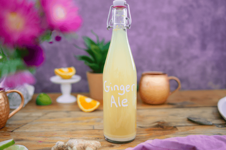 How to Make Homemade Ginger Ale (No Sugar Recipe With Honey)