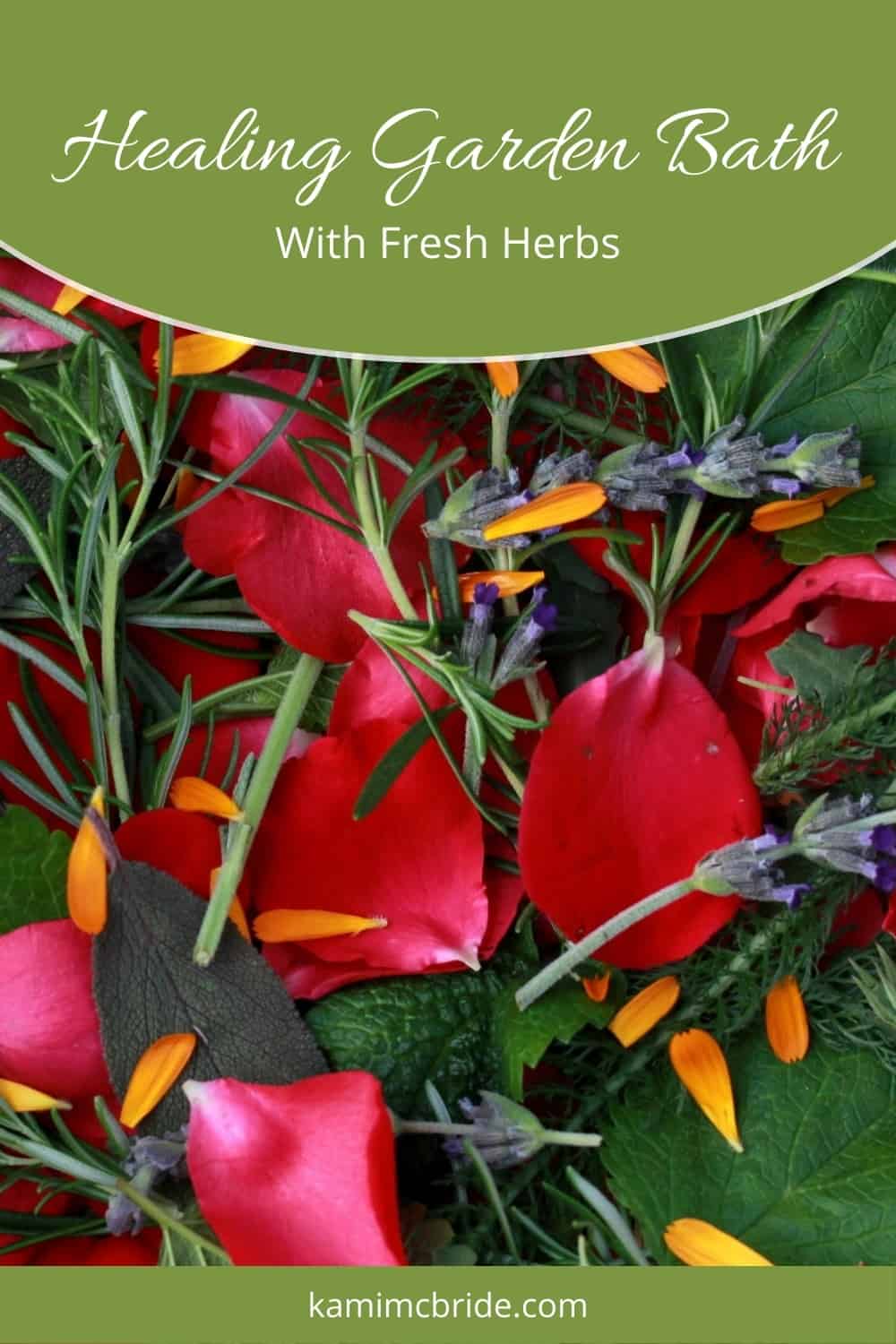 Healing Garden Bath With Fresh Herbs
