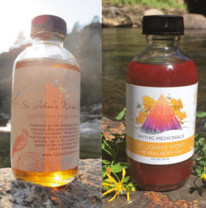 St. John's wort oil before and after