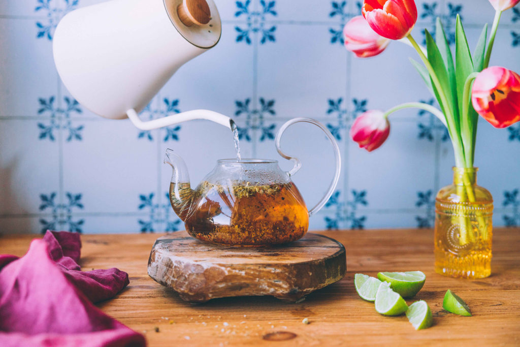 chamomile and rose hip tea